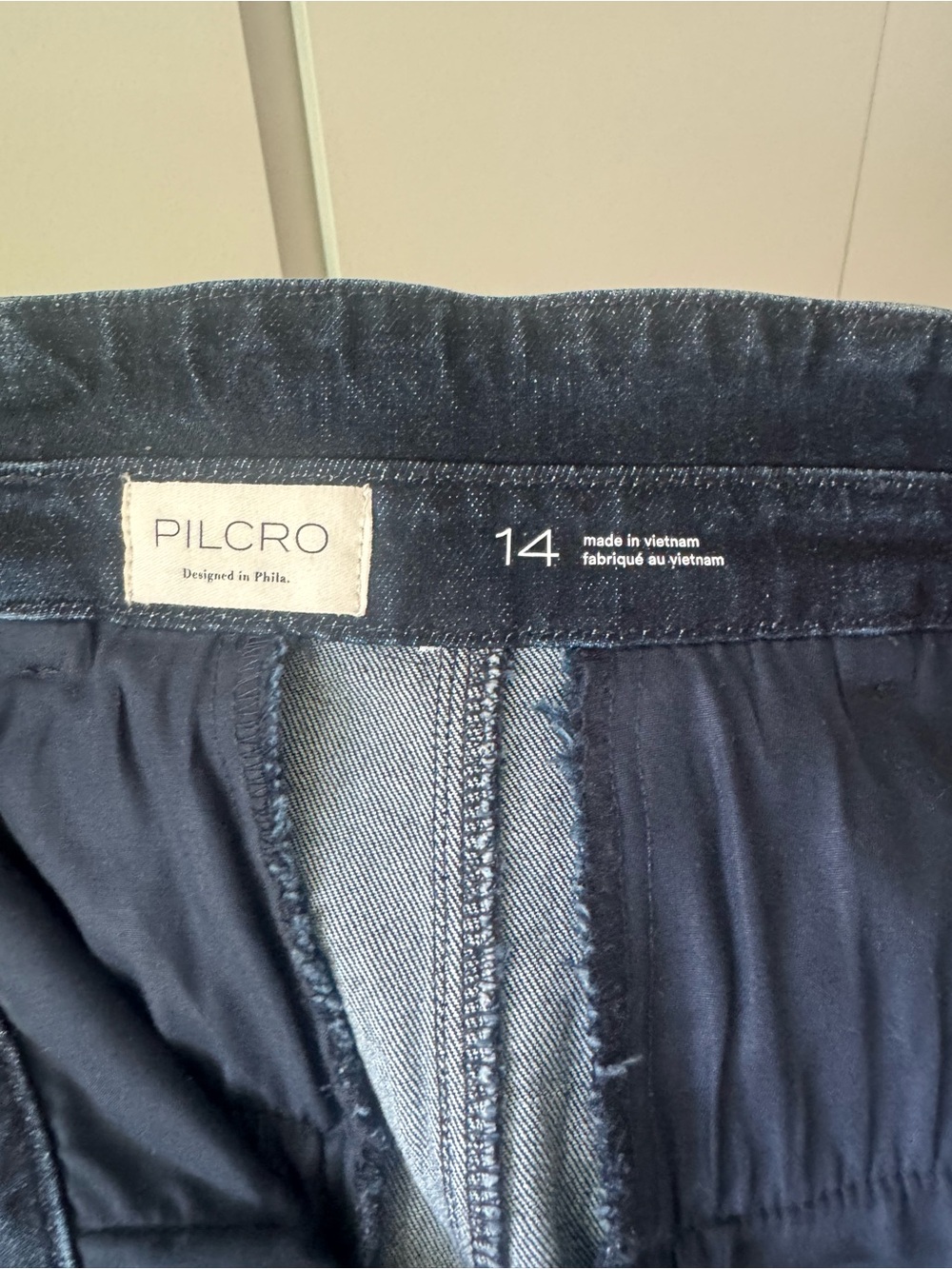 Anthropologie Pilcro Arden Double Waist Midi Jean Skirt Dark Denim NWOT - Picture 5 of 13